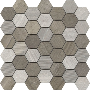 Picture of Emser Tile - Metro Hexagon Mix 2 x 2 Gray