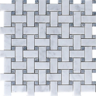Picture of Stone Collection - Bianco Carrara Mosaic Basketweave Bianco Carrara Polished