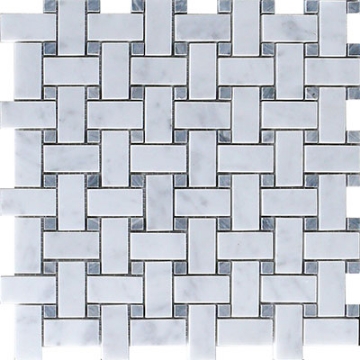 Picture of Stone Collection - Bianco Carrara Mosaic Basketweave Bianco Carrara Polished