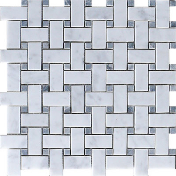 Picture of Stone Collection - Bianco Carrara Mosaic Basketweave Bianco Carrara Polished