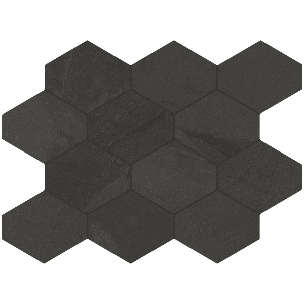Picture of Unicom Starker - Brazillian Slate Mosaic Hexagon Rail Black