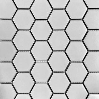 Picture of Arvex - Glazed Porcelain Mosaics White 2x2 Hexagon