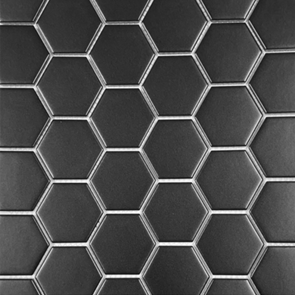 Picture of Arvex - Glazed Porcelain Mosaics Black 2x2 Hexagon