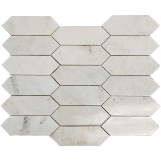 Picture of Stone Collection - Sweet White Mosaic Picket Sweet White Honed