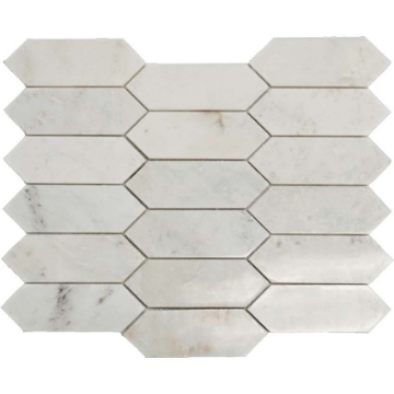 Picture of Stone Collection - Sweet White Mosaic Picket Sweet White Honed