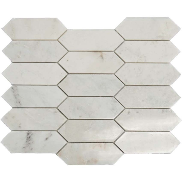 Picture of Stone Collection - Sweet White Mosaic Picket Sweet White Honed
