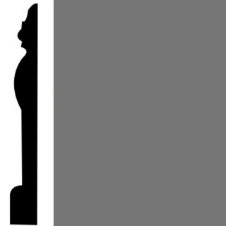 Picture of Roppe - Contours Wall Base 45 Novel 7.75 Battleship