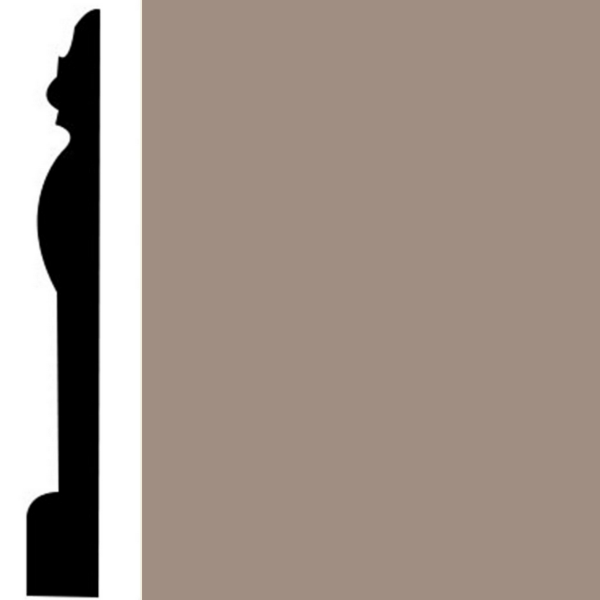 Picture of Roppe - Contours Wall Base 45 Novel 7.75 Mochaccino