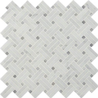 Picture of MSI - Marble Mosaics Basketweave Polished Carrara White