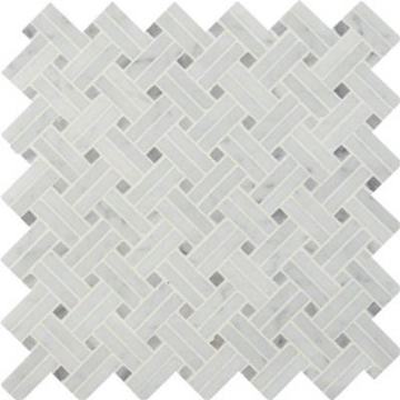Picture of MSI - Marble Mosaics Basketweave Polished Carrara White