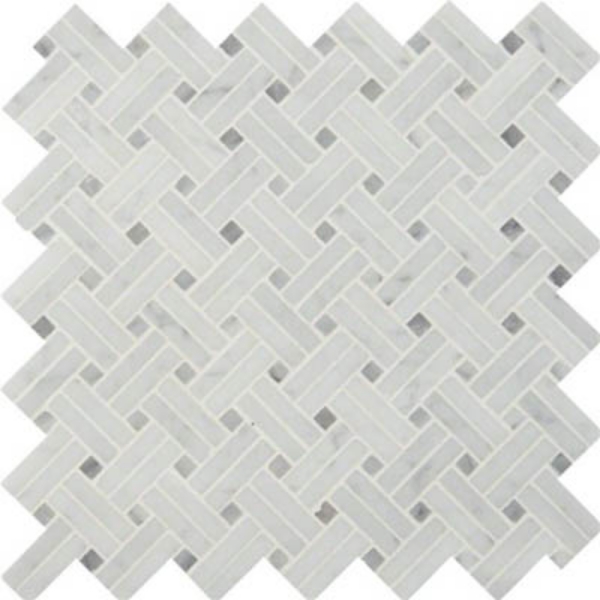 Picture of MSI - Marble Mosaics Basketweave Polished Carrara White