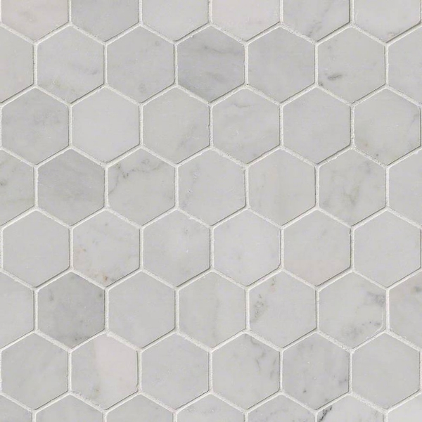 Picture of MSI - Marble Mosaics Hexagon 2 x 2 Polished Carrara White