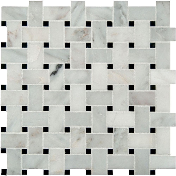 Picture of MSI - Marble Mosaics Basketweave Polished Greecian White