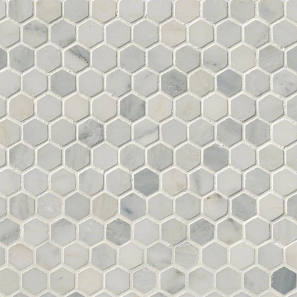 Picture of MSI - Marble Mosaics Hexagon 1 X 1 Honed Arabescato Carrara