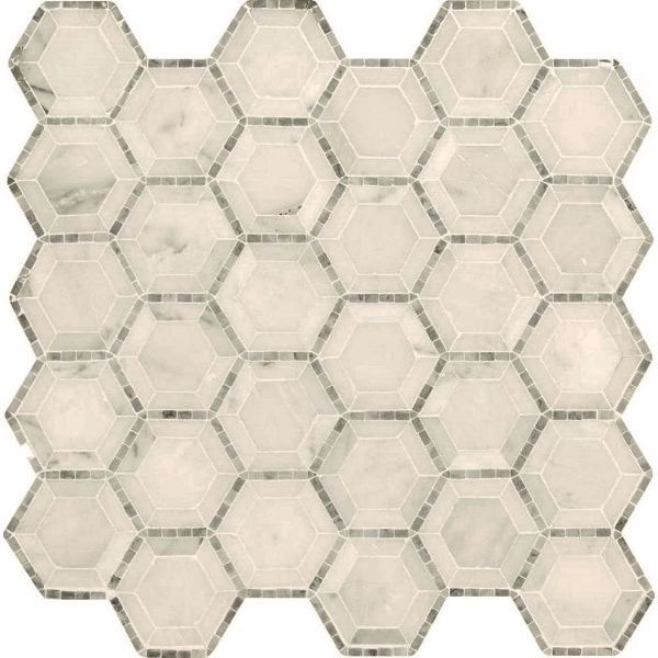 Picture of MSI - Marble Mosaics Hexagon 2 x 2 Honed Telaio Hexagon
