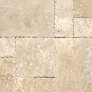 Picture of MSI - Travertine Versailles Honed Unfilled Chiseled Brushed Tuscany Beige Chiseled and Brushed
