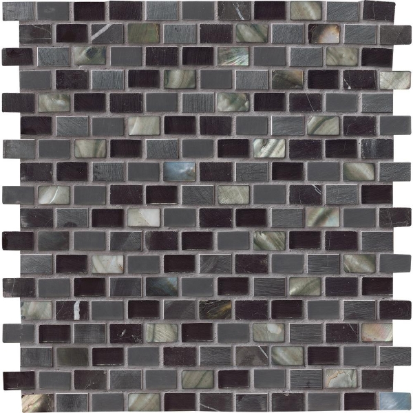Picture of MSI - Decorative Blends Mosaic Mini Brick Midnight Pearl