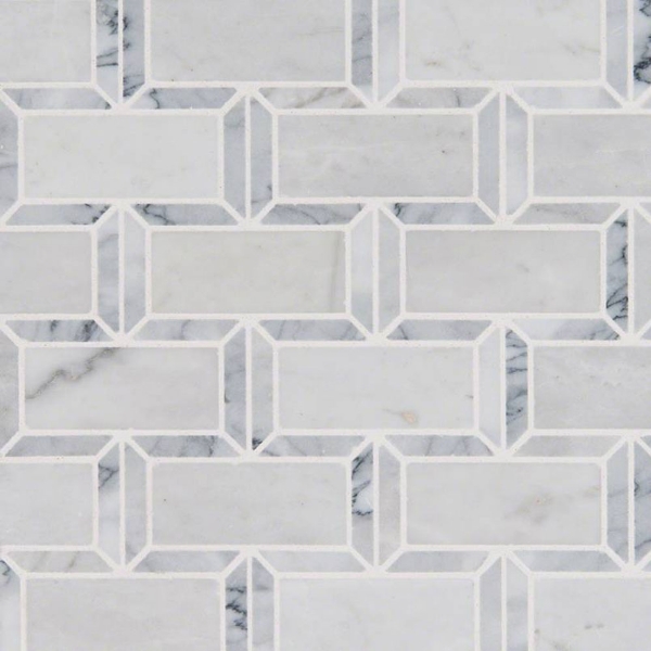 Picture of MSI - Marble Mosaics Brick 2 x 4 Polished Arabescato Carrara Framework