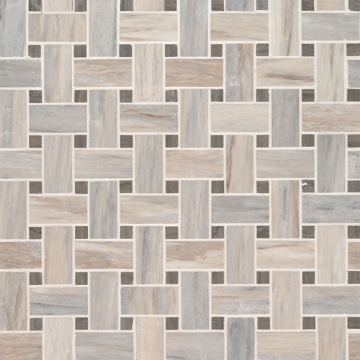 Picture of MSI - Marble Mosaics Basketweave Polished Angora