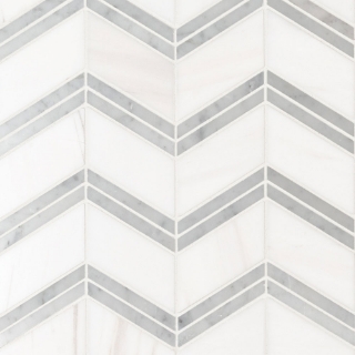 Picture of MSI - Marble Mosaic Chevron Bianco Dolomite