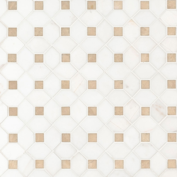 Picture of MSI - Marble Mosaics Dotty Bianco Dolomite Crema