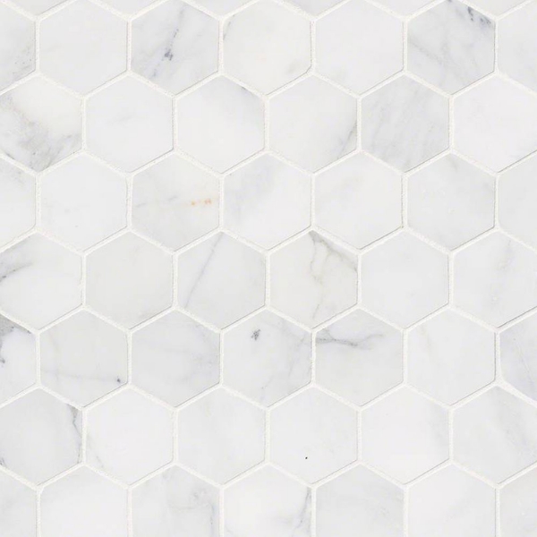 Picture of MSI - Marble Mosaics Hexagon 2 x 2 Honed Calacatta Cressa