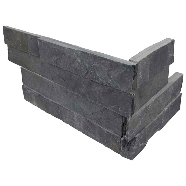 Picture of MSI - RockMount Stacked Stone L Corner 6 X 12 x 6 Premium Black