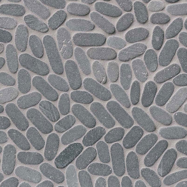 Picture of MSI - Rio Lago Pebble Mosaics 12 X 12 Tumbled Sliced Pebble Coal
