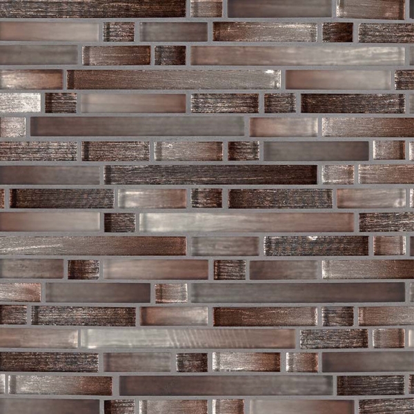 Picture of MSI - Glass Mosaic Interlocking 12 x 12 Akaya Copper
