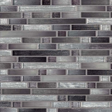 Picture of MSI - Glass Mosaic Interlocking 12 x 12 Akaya Nero