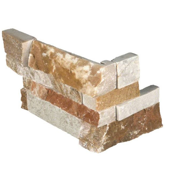 Picture of MSI - RockMount Stacked Stone L Corner 6 X 12 x 6 Golden White