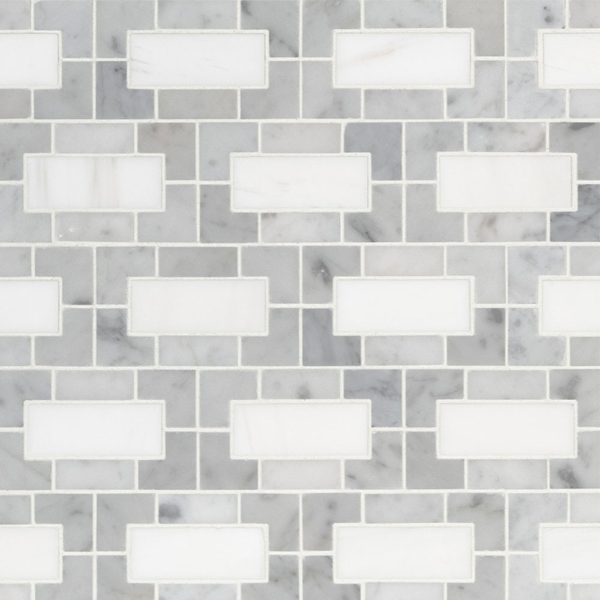 Picture of MSI - Marble Mosaics Geometrica Bianco Dolomite Lynx