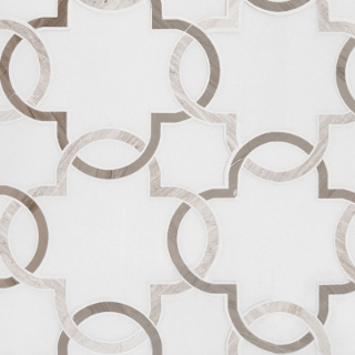Picture of MSI - Marble Mosaics Geometrica Bianco Quatrefoil