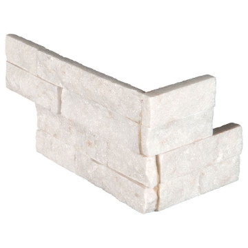 Picture of MSI - RockMount Stacked Stone L Corner 6 X 12 x 6 Arctic White Multi Finish