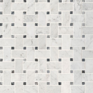 Picture of MSI - Marble Mosaics Basketweave Honed Carrara White