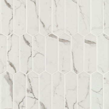 Picture of MSI - Glass Mosaic Picket Pattern Statuario Celano