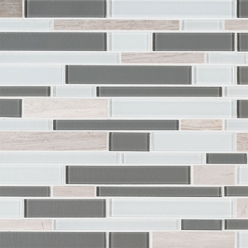 Picture of MSI - Decorative Blends Mosaic Interlocking 12 x 12 Gray Cliff