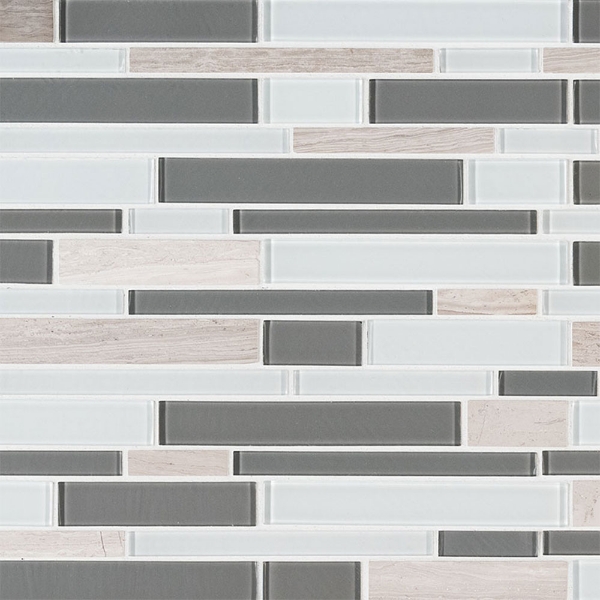 Picture of MSI - Decorative Blends Mosaic Interlocking 12 x 12 Gray Cliff