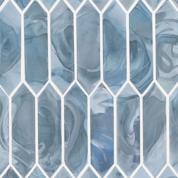 Picture of MSI - Glass Mosaic Picket Pattern Blue Shimmer Picket