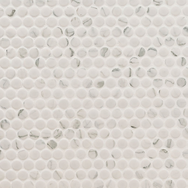Picture of MSI - Penny Round Mosaic Carrara Matte