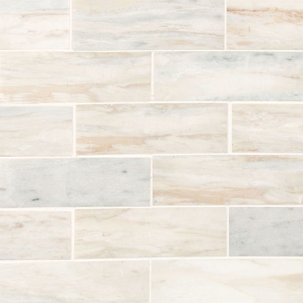 Picture of MSI - Marble Mosaics Brick 2 x 6 Honed Angora Polished
