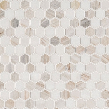 Picture of MSI - Marble Mosaics Hexagon 1 X 1 Polished Angora Tibi