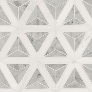 Picture of MSI - Marble Mosaics Geometrica Carrara White Faceted