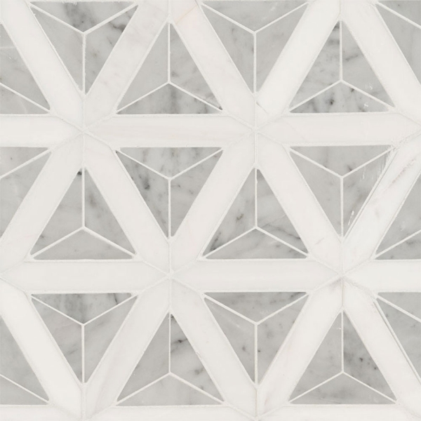 Picture of MSI - Marble Mosaics Geometrica Carrara White Faceted