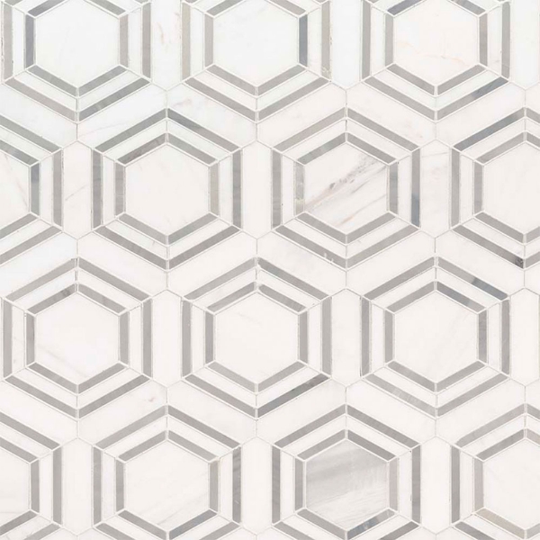 Picture of MSI - Marble Mosaics Geometrica Georama Grigio