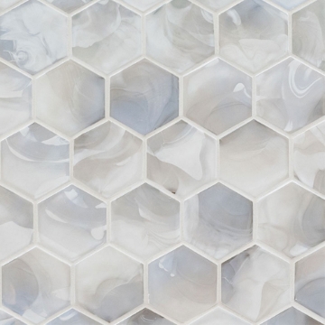 Picture of MSI - Glass Mosaic Hexagon Akoya Pearl