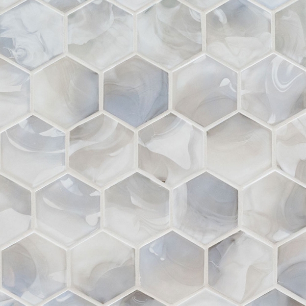 Picture of MSI - Glass Mosaic Hexagon Akoya Pearl