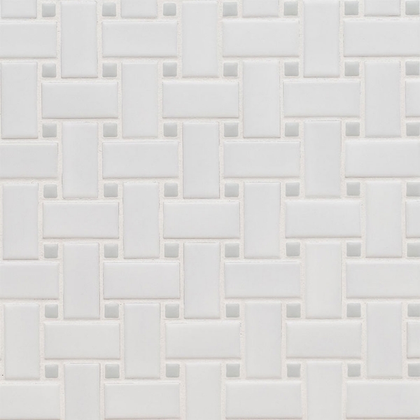Picture of MSI - Retro Mosaic Matte White Gray Basketweave