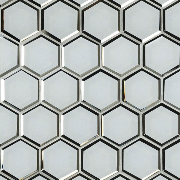 Picture of MSI - Glass Mosaic Hexagon Ice Beveled