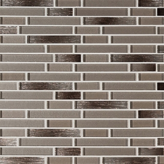 Picture of MSI - Glass Mosaic Interlocking 12 x 12 Champagne Blend